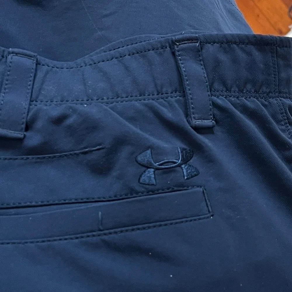 Under Armour Shorts Blue Golf Golfer Match Play Performance Athletic Outdoor